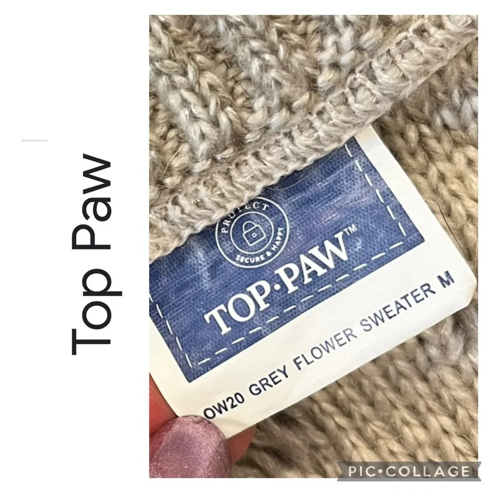 TOP PAW GIRL DOG CROCHET EMBELLISHED FLOWERS & BUFFALO BODYSUIT FREE POOPY BAGS